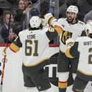 Radosť hráčov Vegas Golden Knights.