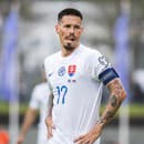 Na snímke Marek Hamšík (Slovensko) počas zápasu kvalifikácie ME 2024 Island - Slovensko.