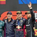 Max Verstappen oslavuje triumf na VC Kanady.