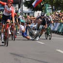 Peter Sagan v cieli nešťastne padol. 