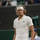 Alexander Zverev počas  turnaja vo Wimbledone.