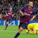 Jordi Alba v drese Barcelony.