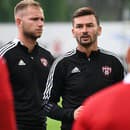 Na snímke tréner Spartaka Trnava Michal Gašparík počas tréningu pred zápasom 2. predkola Európskej konferenčnej ligy medzi FK Auda a FC Spartak Trnava. 