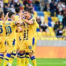 Gólová radosť hráčov FC DAC 1904 Dunajská Streda.