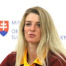 Slovenská reprezentantka Eliška Mintálová počas tlačovej besedy v Športovej hale na Štiavničkách v Banskej Bystrici.