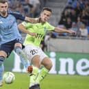 Aleksandar Čavrič (Slovan) v súboji.