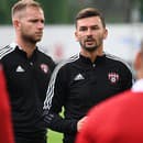 Na snímke tréner Spartaka Trnava Michal Gašparík počas tréningu. 