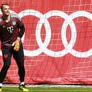 Manuel Neuer na tréningu.