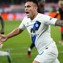 Lautaro Martinez (Inter) sa raduje po góle