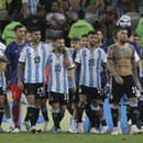 Futbalisti Argentíny oslavujú víťazstvo. 