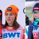 Na snímke Petra Vlhová a Mikaela Shiffrinová. 