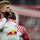 Nemecký útočník Timo Werner v drese Lipska.