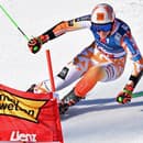 Petra Vlhová počas obrovského slalomu v Lienzi.