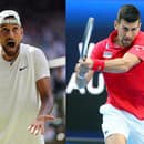 Nick Kyrgios a Novak Djokovič.