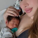 Modelka Andrea Céline po pôrode.  