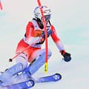 Na snímke švajčiarska lyžiarka Michelle Gisinová počas prvého kola slalomu žien v rámci Svetového pohára v alpskom lyžovaní v Jasnej.