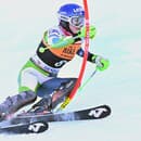 Na snímke slovinská lyžiarka Andreja Slokarová počas prvého kola slalomu žien v rámci Svetového pohára v alpskom lyžovaní v Jasnej.