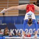 Na snímke slovenská gymnastka Barbora Mokošová počas vystúpenia na OH v Tokiu.