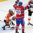 Juraj Slafkovský (20) dal svoj premiérový hetrik v NHL. 