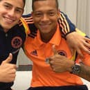 Slávni kolumbijskí futbalisti: James Rodríguez a Fredy Guarín. 