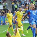 Lukáš Haraslín v zápase proti Ukrajine