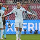 Portugalský futbalista Cristiano Ronaldo gestikuluje.