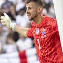 Slovenský brankár Martin Dúbravka v zápase s Anglickom na EURO 2024