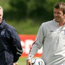 Tréner Sven Goran Eriksson a David Beckham.