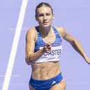 Na snímke slovenská šprintérka Viktória Forsterová v rozbehoch na 100 m žien.