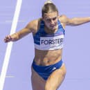 Na snímke slovenská šprintérka Viktória Forsterová v rozbehoch na 100 m žien.