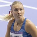 Na snímke slovenská šprintérka Viktória Forsterová v rozbehoch na 100 m cez prekážky žien.