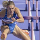 Na snímke slovenská šprintérka Viktória Forsterová v rozbehoch na 100 m cez prekážky žien.