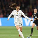 Futbalistka Alex Morganová v reprezentačnom drese USA.