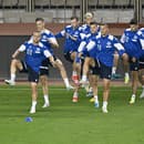 Snímka z tréningu slovenskej futbalovej reprezentácie pred stretnutím C-divízie Ligy národov Azerbajdžan - Slovensko.