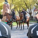 V akcii bola aj jazdná polícia.