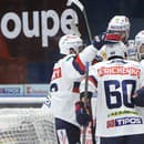 Na snímke gólová radosť Zvolena počas zápasu 25. kola Tipos extraligy HKM Zvolen - HK 32 Liptovský Mikuláš.