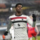 Marcus Rashford v zápase proti Plzni