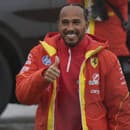 Britský jazdec Ferrari Lewis Hamilton.