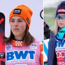 Na snímke Petra Vlhová a Mikaela Shiffrinová. 