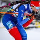 Michaela Straková na trati rýchlostných pretekov na 6 km.