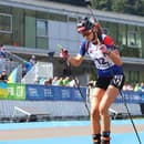 Na snímke slovenská biatlonistka Michaela Straková počas pretekov vo finále šprintu junioriek na 6 km na majstrovstvách sveta v letnom biatlone. 