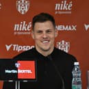 Na snímke nový športový riaditeľ FC Spartak Trnava Martin Škrtel počas tlačovej konferencii.