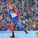 Na snímke slovenská biatlonistka Anastasia Kuzminová na trati štafety žien na 4x6 km v rámci 7. kola Svetového pohára v Novom Meste na Morave. 