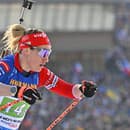 Na snímke slovenská biatlonistka Paulína Bátovská Fialková na trati štafety žien na 4x6 km v rámci 7. kola Svetového pohára v Novom Meste na Morave. 