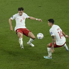 Momentka zo zápasu Argentína - Poľsko na MS 2022.