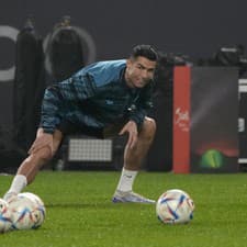 Cristiano Ronaldo počas prvého tréningu v novom klube.