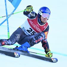 Slovenský lyžiar Adam Žampa počas 1. kola obrovského slalomu mužov na MS. 