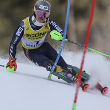 Nórsky lyžiar Lucas Braathen na trati v 1. kole slalomu mužov v alpskom lyžovaní vo francúzskom stredisku Courchevel-Méribel.