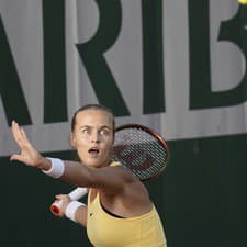 Anna Karolína Schmiedlová počas zápasu prvého kola Roland Garros.