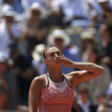 Radosť Sobolenkovej z postupu do semifinále Roland Garros.